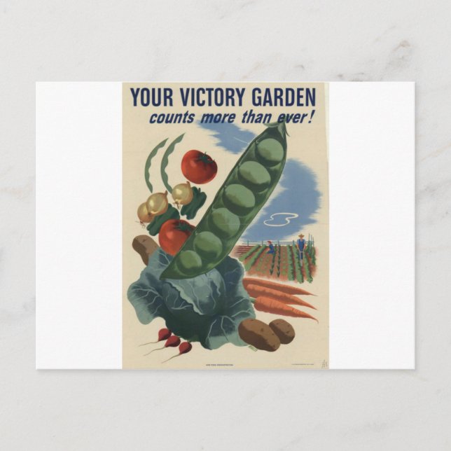 ww2 poster Victory-trädgård Vykort (Framsida)