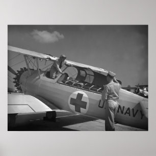 WW2 Red Kor-flygplan Poster