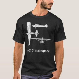 WW2 Taylorcraft L2 Grashopper flygplan l2 luftfart T Shirt