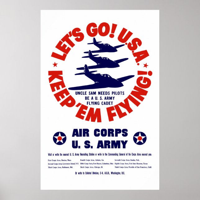 WW2 US Luft Corps Poster (Framsidan)