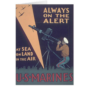 WW2 USMC 18 HÄLSNINGSKORT