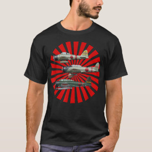 WW2 Warbird Warcraft A6M2 Zero D3A1 Val B5N2 Kat T Shirt