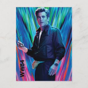 WW84 Blue-Grönt Steve Trevor Kaleidoscope Inbjudan Vykort