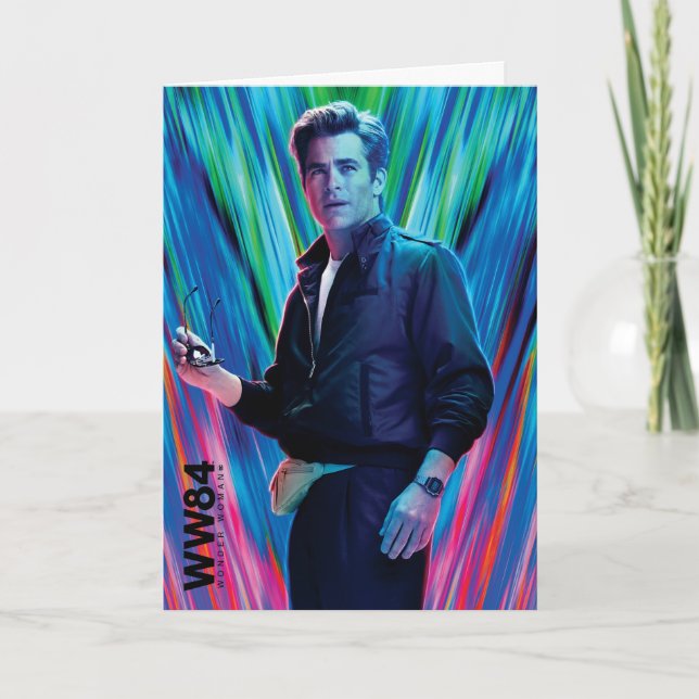 WW84 | Blue-Grönt Steve Trevor Kaleidoscope Kort (Framsida)