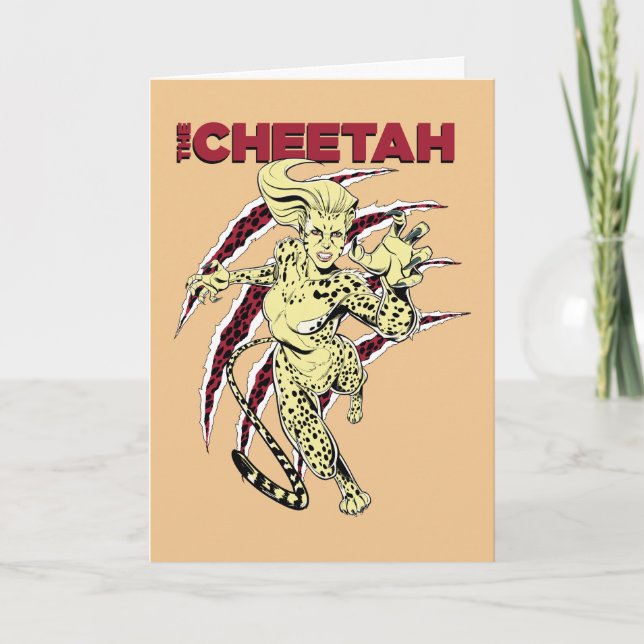 WW84 | Cheetah Retro Tecknad Art Kort (Framsida)