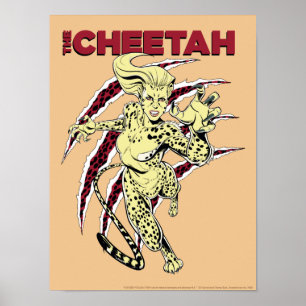WW84 Cheetah Retro Tecknad Art Poster
