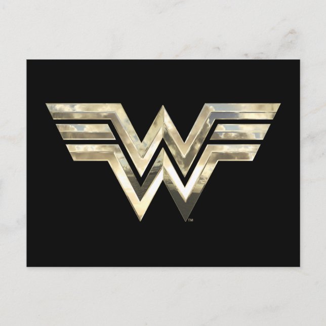 WW84 | Golden  Woman-Logotyp Inbjudan Vykort (Framsida)