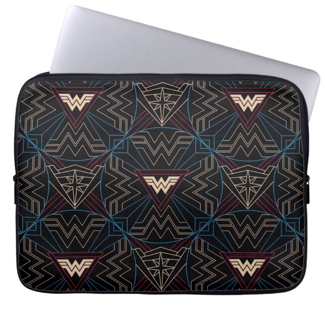 WW84 |  kvinnligt cirkulärt geometriskt Mönster Laptop Fodral (Framsidan)