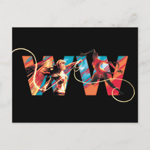 WW84 kvinnor i Logotypen Cheetah WW Inbjudan Vykort