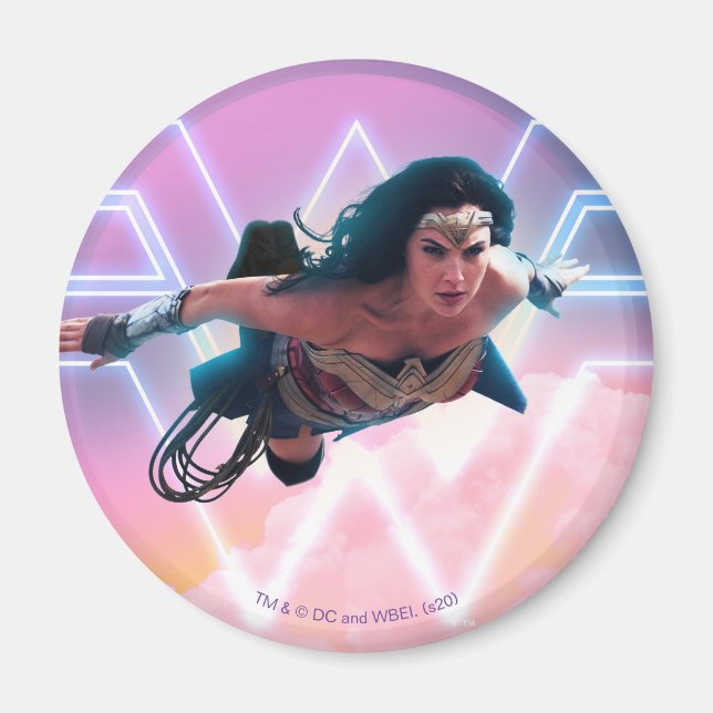 WW84 |  kvinnor som flyger Lo Fi Pastel Graphic Magnet (Framsidan)