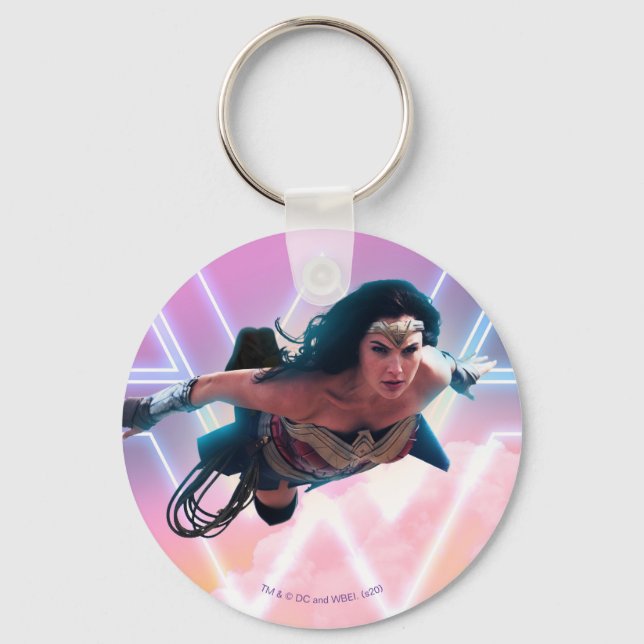 WW84 |  kvinnor som flyger Lo Fi Pastel Graphic Nyckelring (Framsida)