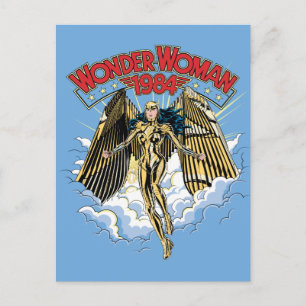 WW84 Retro Tecknad Guld Armor kvinna Inbjudan Vykort