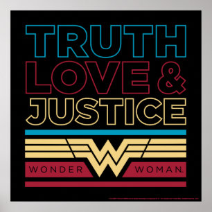 WW84   Sanningen Kärlek & Justice Mönster Poster