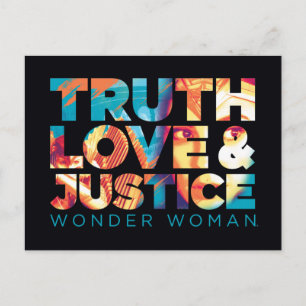 WW84   Sanningen Kärlek & Justice  Woman Cutout Inbjudan Vykort