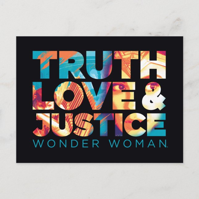 WW84 | Sanningen Kärlek & Justice  Woman Cutout Inbjudan Vykort (Framsida)