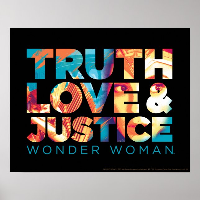 WW84 | Sanningen Kärlek & Justice  Woman Cutout Poster (Framsidan)