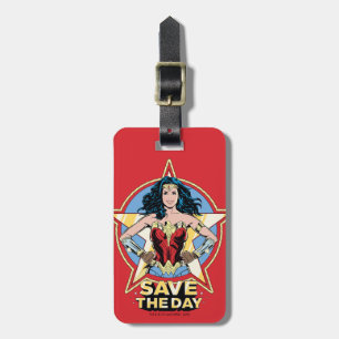 WW84 Spara Dagen Kemi Retro Tecknad Art Bagagebricka