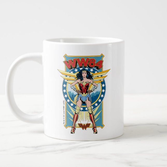 WW84 |  tecken för kvinnligt tecken för Retro-Teck Jumbo Mugg (Vänster)
