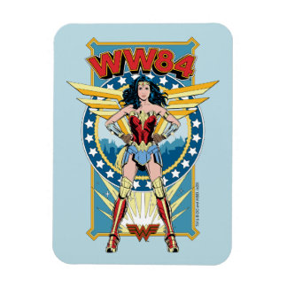 WW84 |  tecken för kvinnligt tecken för Retro-Teck Magnet
