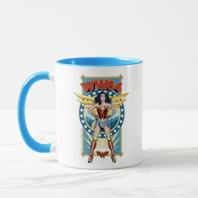 WW84 |  tecken för kvinnligt tecken för Retro-Teck Mugg (Vänster)