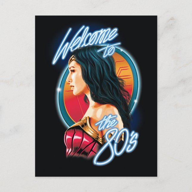 WW84 | Välkomsthälsa till 80:s  kvinna Porträtt Inbjudan Vykort (Framsida)