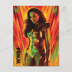 WW84    Woman Kaleidoskop, rödOrange Inbjudan Vykort