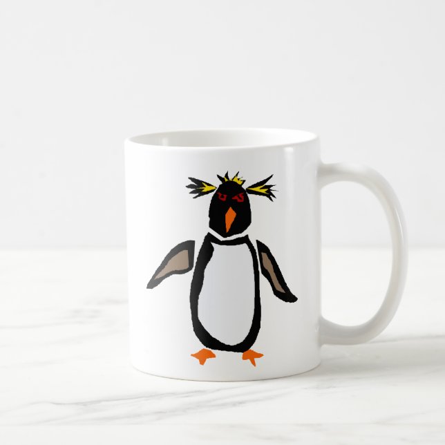 WW-, rolig konst för Rockhopper Kaffemugg (Höger)