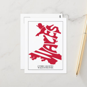 WWB för Karta-Anpassningsbar, konturtext för hela  Vykort