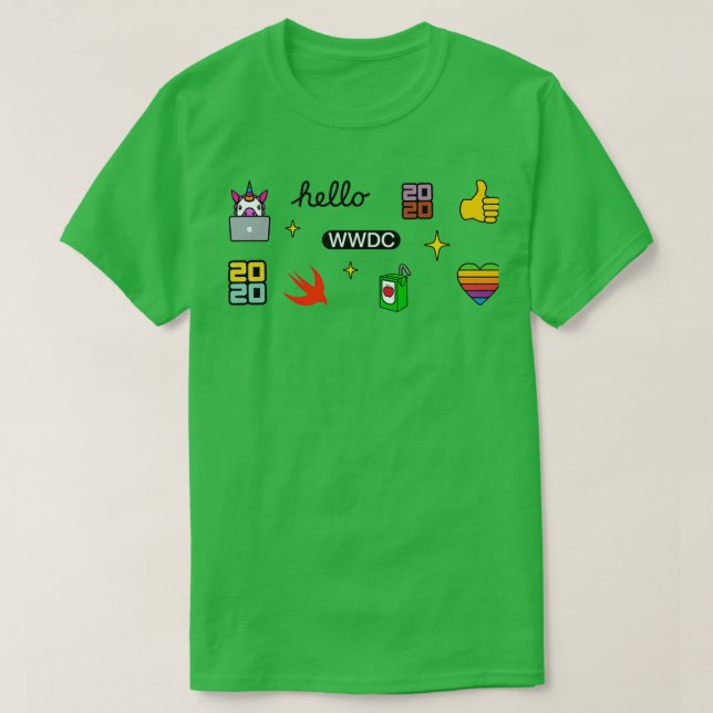 WWDC 2020-etikettpaket T Shirt (Design framsida)