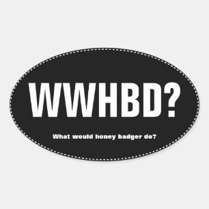 WWHBD? Oval Bumper Sticker Ovalt Klistermärke
