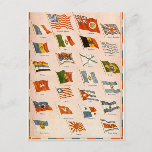 WWI Allies Vykort (Framsida)