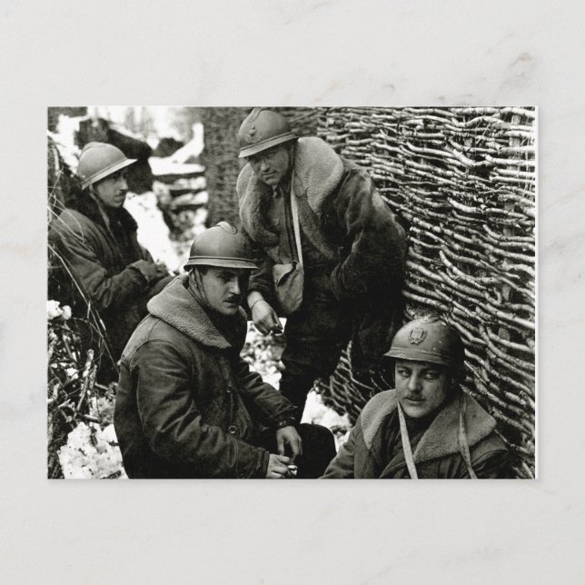 WWI American Fält Service Vykort (Framsida)