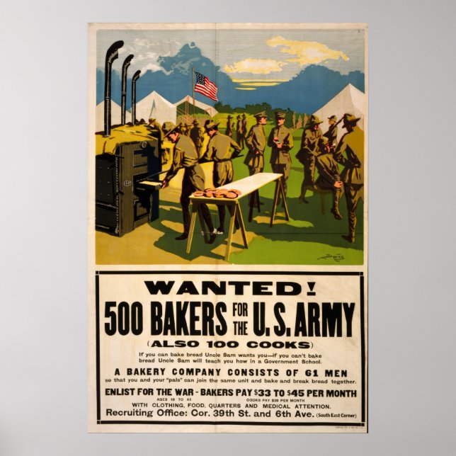 WWI Amerikanska rekryterare poster (Framsidan)