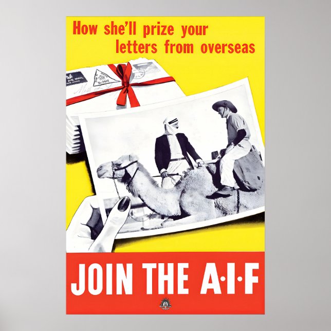 WWI Australian Propaganda Poster Join the AIF Art (Framsidan)