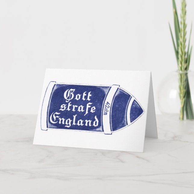 WWI bestraffar England Kort (Framsida)