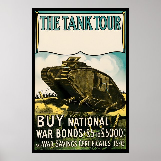 WWI brittisk propagandaposter Köp krigsobligatione Poster (Framsidan)