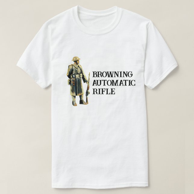 WWI-Doughboy BAR gevär  T Shirt (Design framsida)