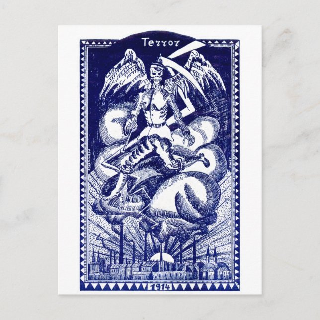 WWI Dutch Anti Krig Poster Vykort (Framsida)