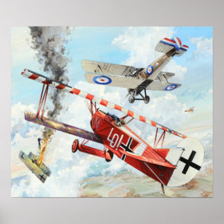WWI ERNST UDET FOKKER D.VII PRINT POSTER