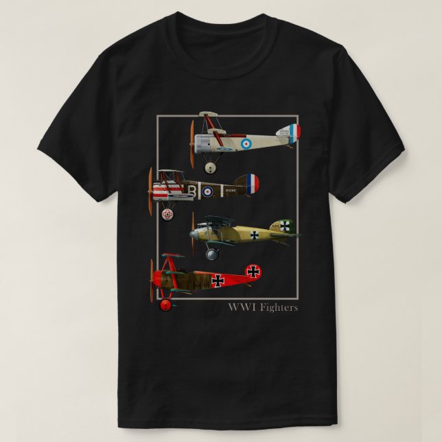 WWI Fighter-flygplan T Shirt (Design framsida)