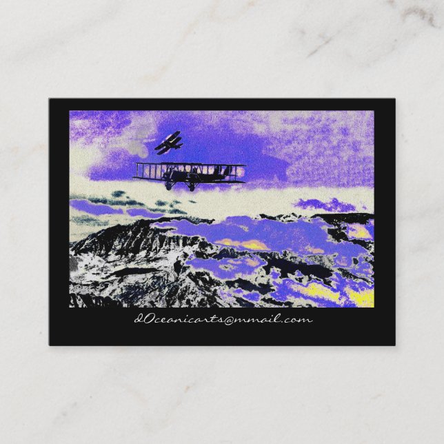 WWI Flygplan-praktiska attacker Visitkort (Framsida)