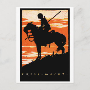 WWI German Cavalry Vykort