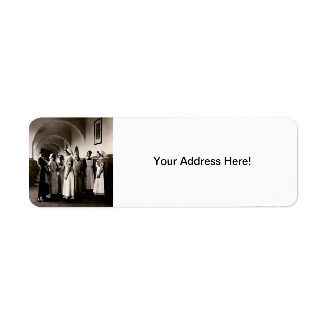 WWI German Nurses Returadress Etikett (Framsidan)