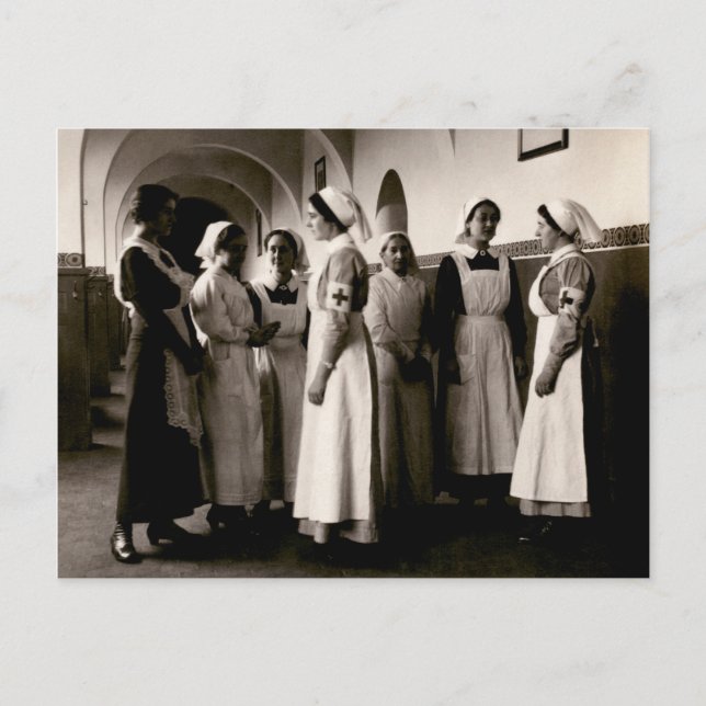 WWI German Nurses Vykort (Framsida)
