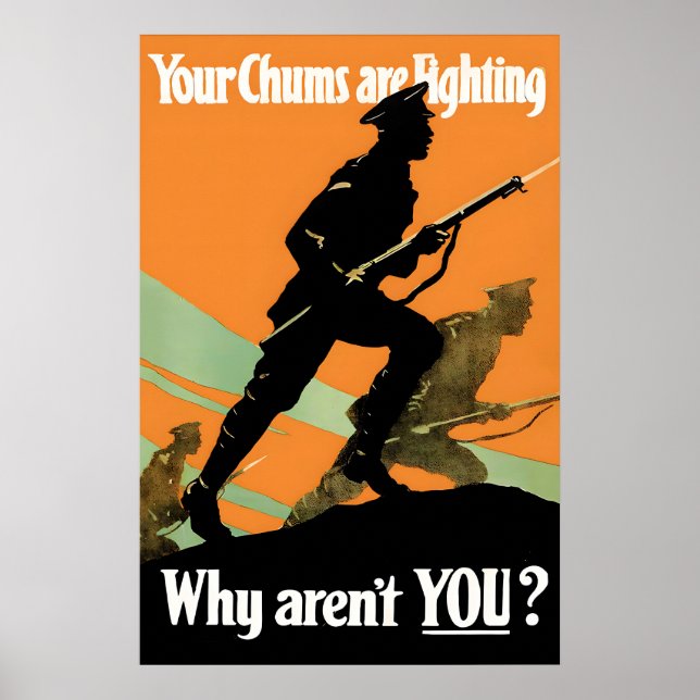 WWI kanadensisk propagandaffisch Rekryteringskonst Poster (Framsidan)