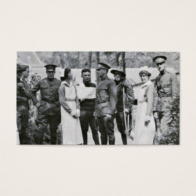 WWI Nurses och Läkare Visitkort (Framsidan)