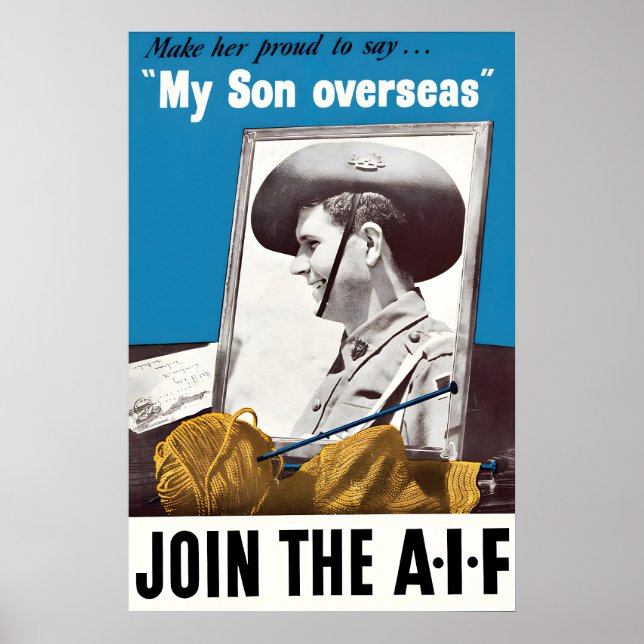 WWI-propagandaposter Australien AIF-rekrytering Poster (Framsidan)