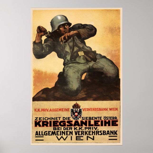 WWI-propagandaposter Imperial Österrike Ungern Kri Poster (Framsidan)