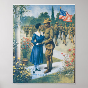 WWI-replikering Poster: Färgad Man är ingen slacke Poster
