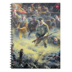 WWI Russian Charge of the död manar-tavla Anteckningsbok